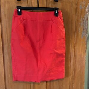 J. Crew Vibrant Red Pencil Skirt
